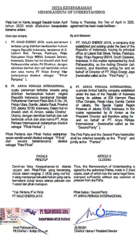 Wajo Sengkang Government Support 2